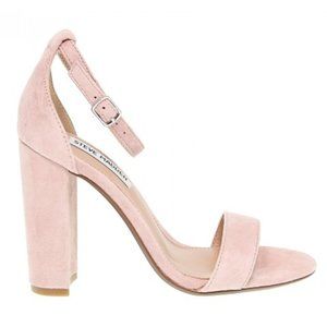 Steve Madden Pink Mauve Suede Carrson Cunky Heel Sandals
